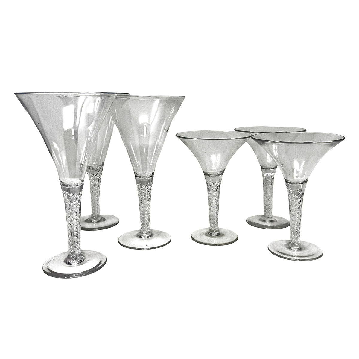 12 Pcs Set of Glassware: 6 Water and 6 Coupe
