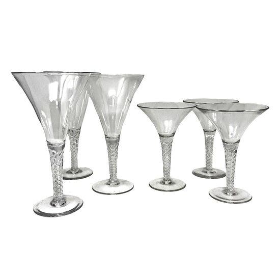 12 Pcs Set of Glassware: 6 Water and 6 Coupe