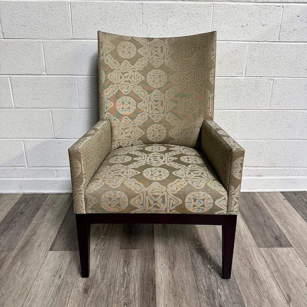 Pair of Highback Upholstered Armchairs