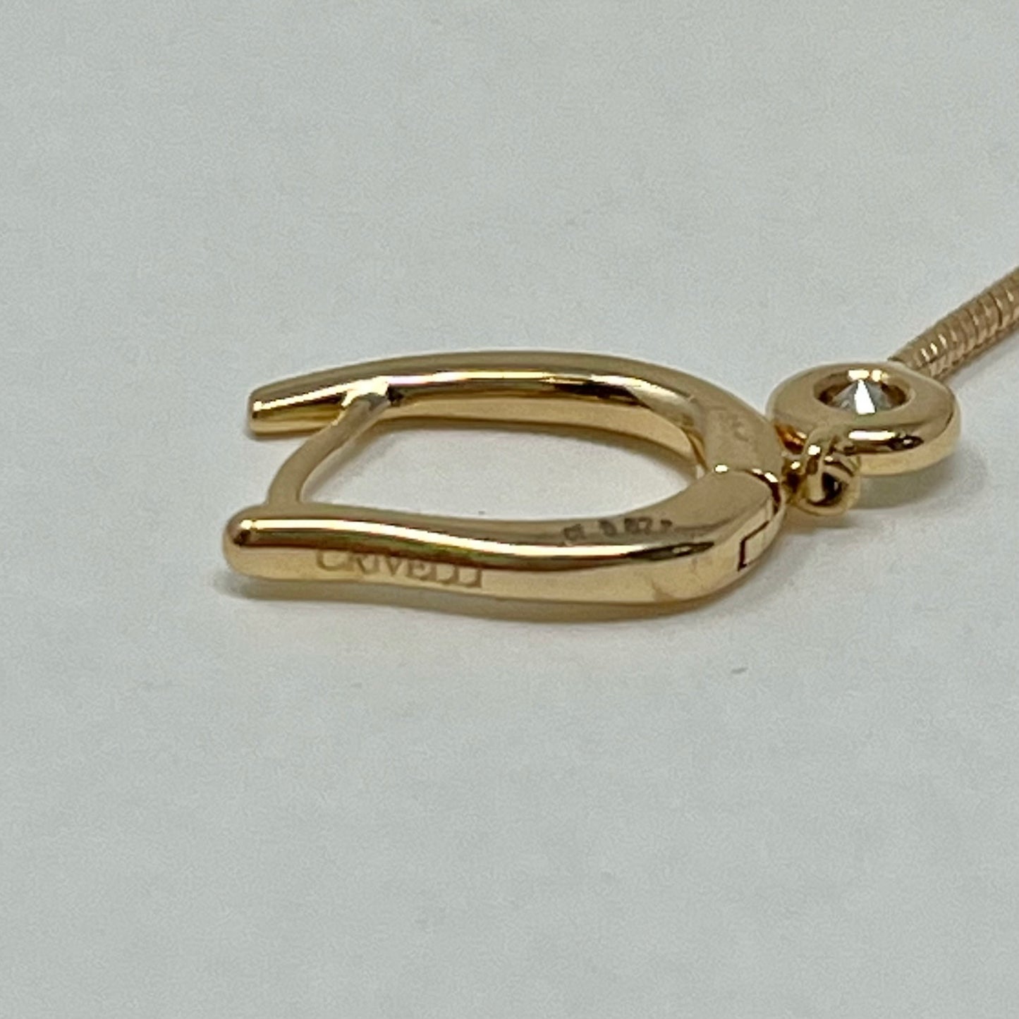 Crivelli 18K Rose Gold Drop Earrings with 8 Bezel Set Diamond