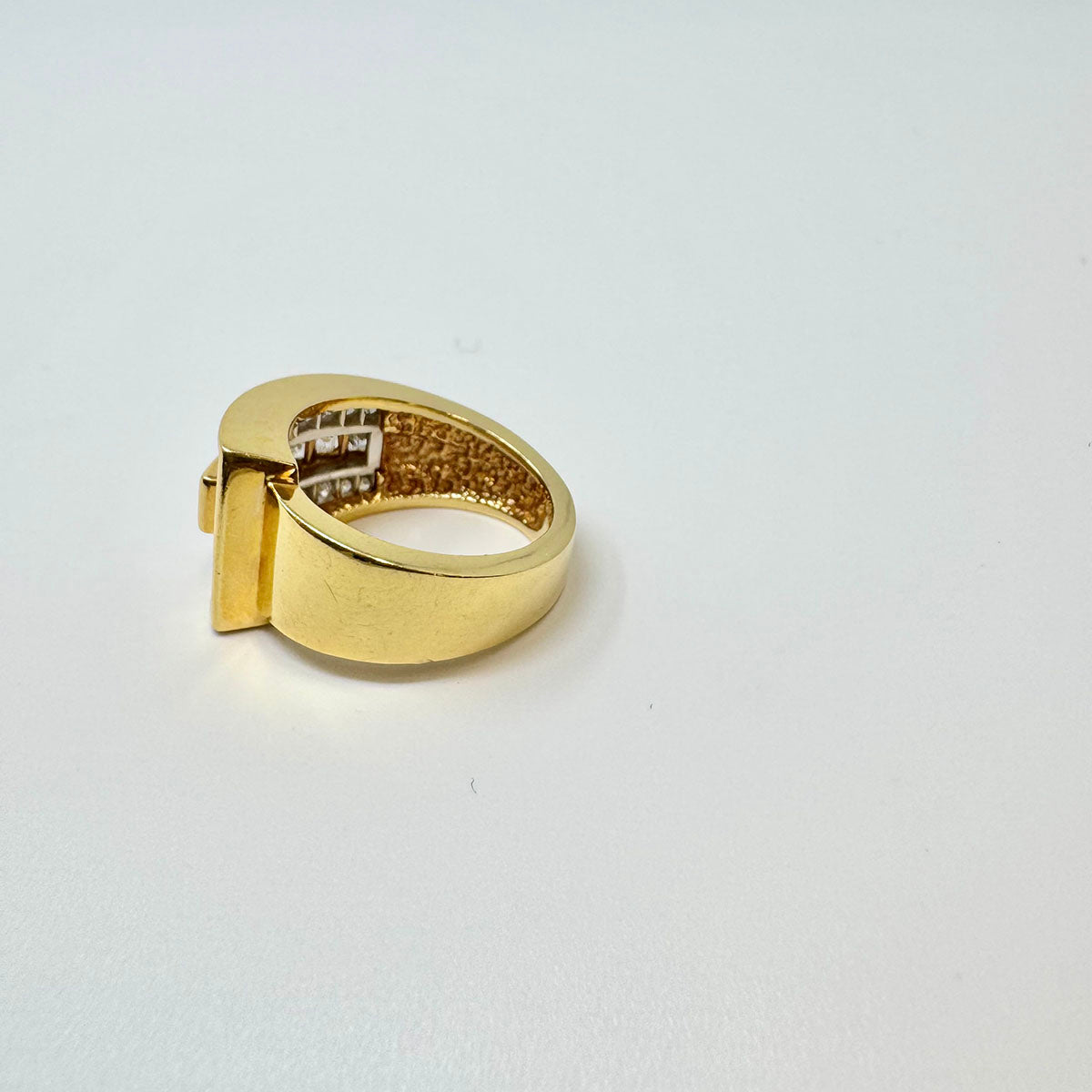 Montreaux Platinum and 18K Gold 3 Row Ring with 18 Diamonds