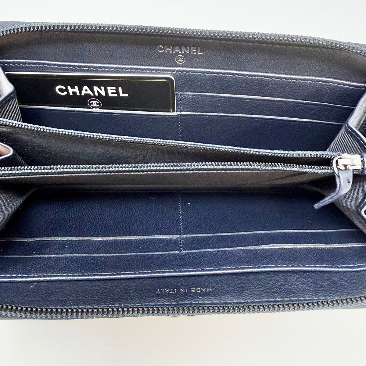 Chanel Boy Zip Around Wallet