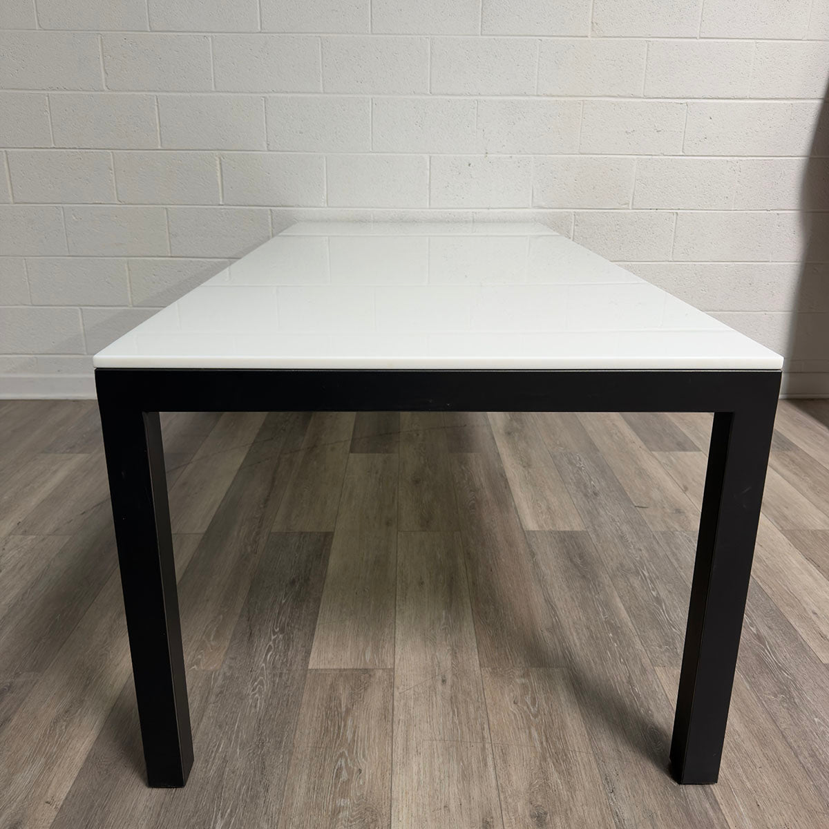 White Stone Top Dining Table