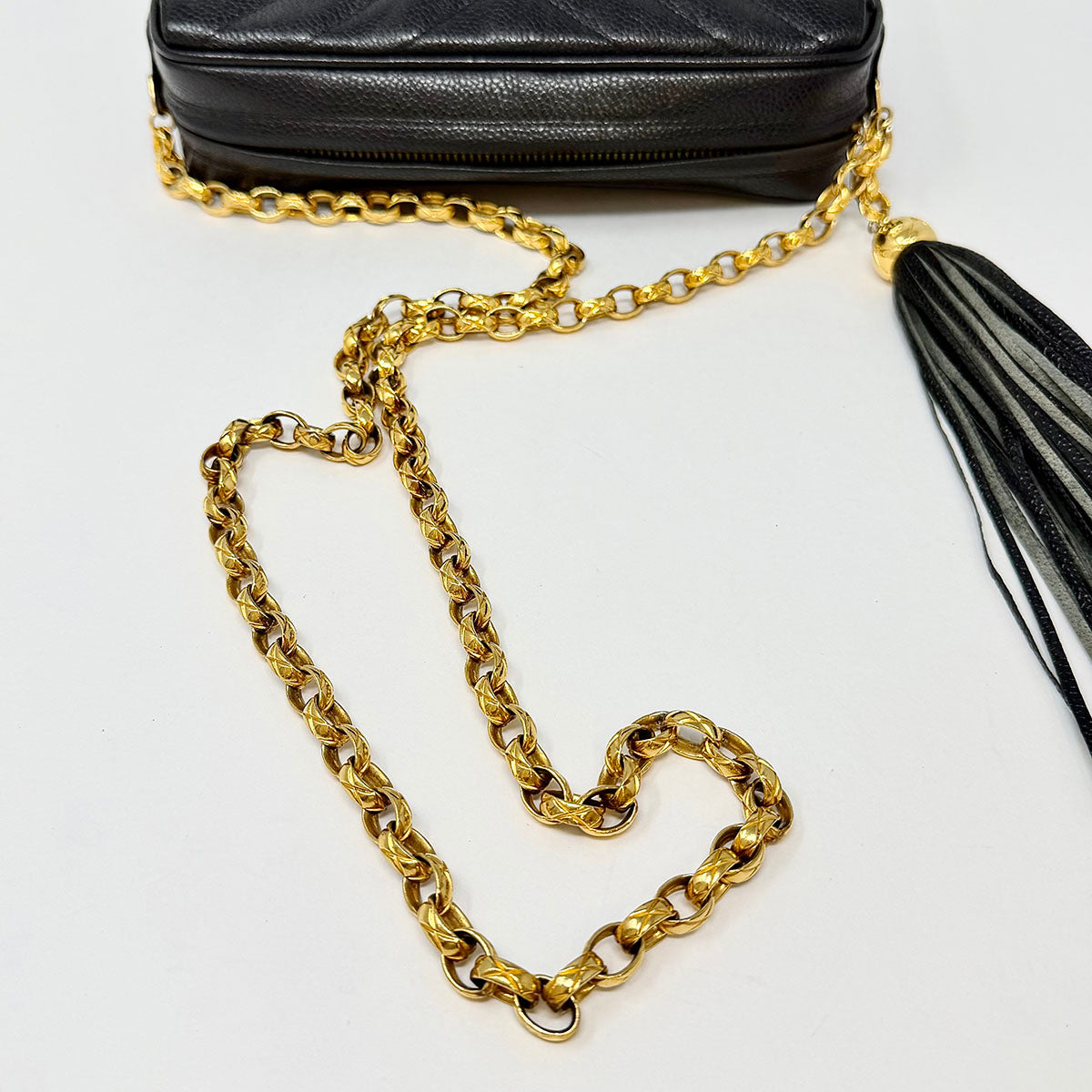 Chanel Vintage Chevron Caviar Camera Bag