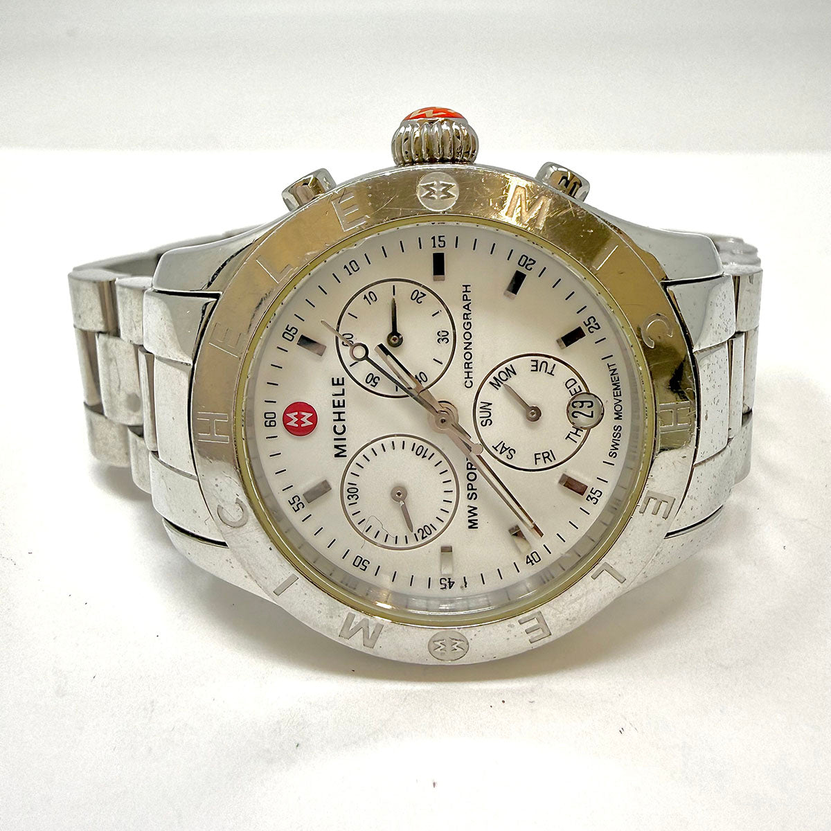 Michele Deco Diamond Chronograph Watch
