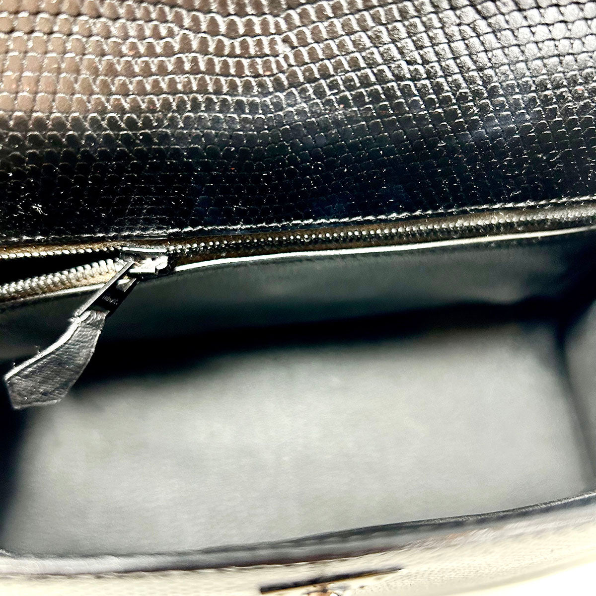 Hermes Lizard Kelly Handle Bag