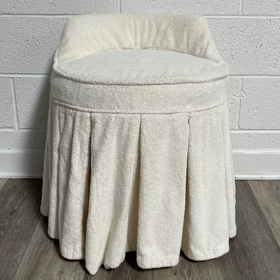 Vanity Chair with Terry Cloth Slipcover