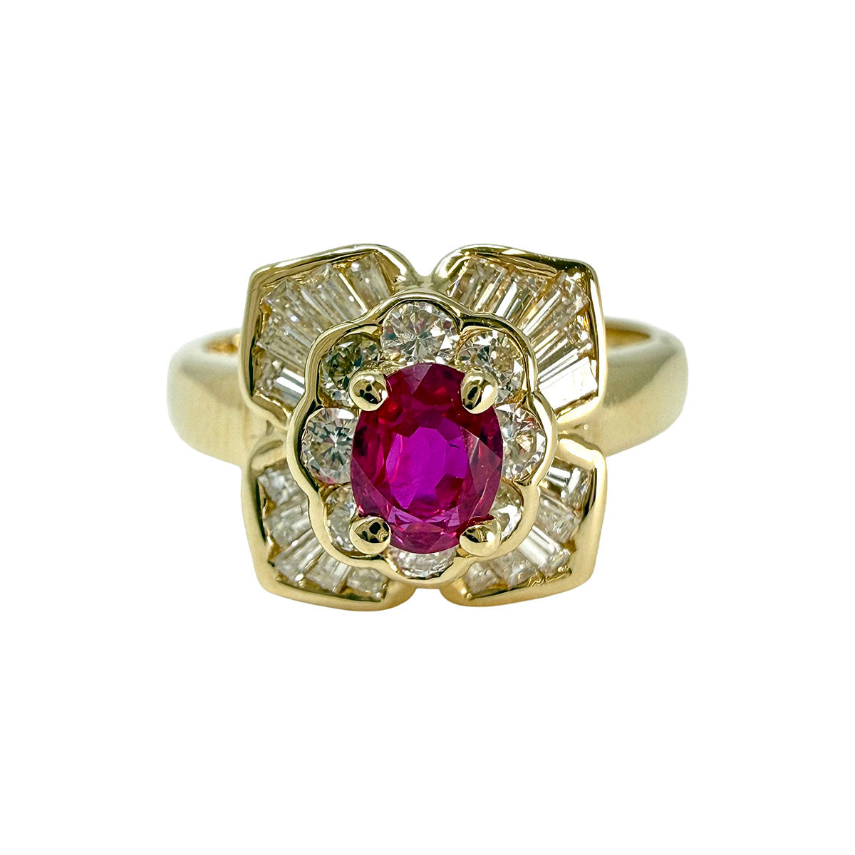 18K Ruby and Diamond Ring