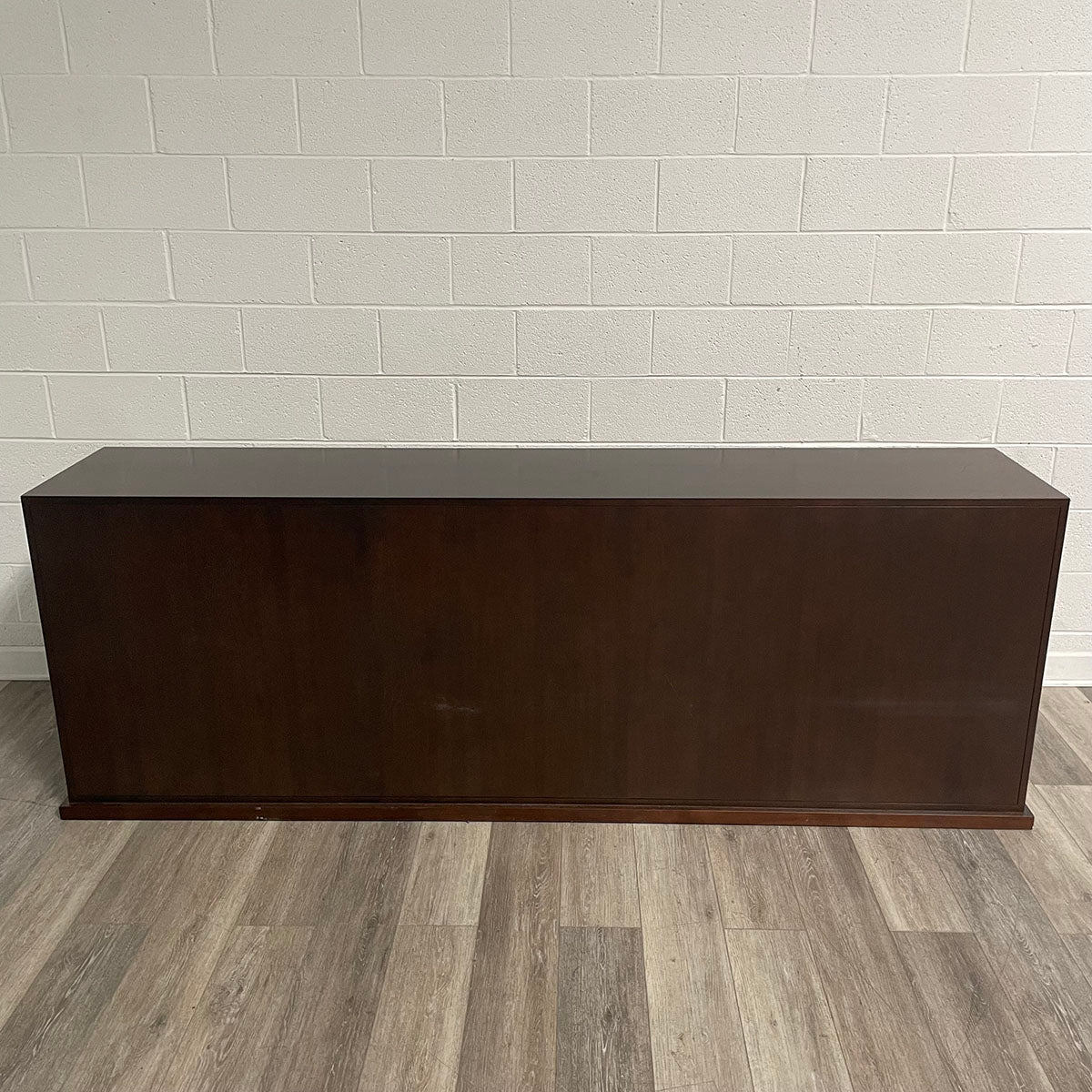 Sideboard with Leather Doors and Dark Wood