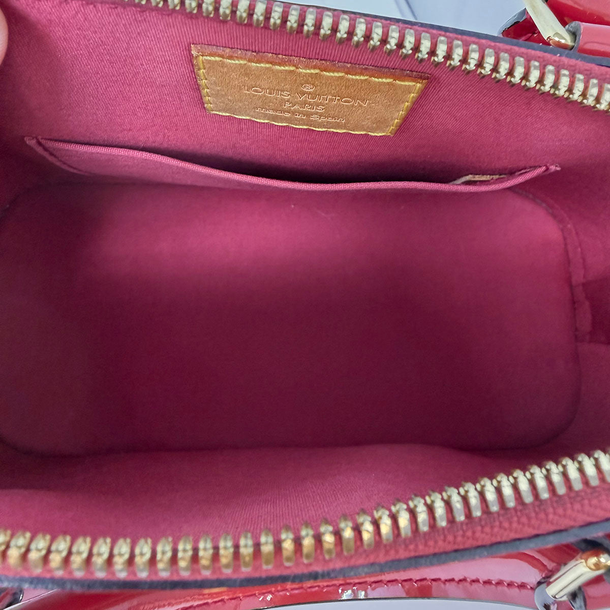 Louis Vuitton Monogram Vernis Alma BB Handle Bag
