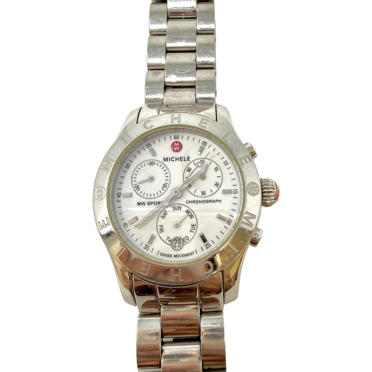 Michele Deco Diamond Chronograph Watch
