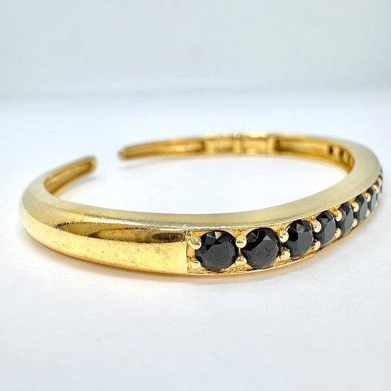 18K Gold Cuff Bracelet with Spinel