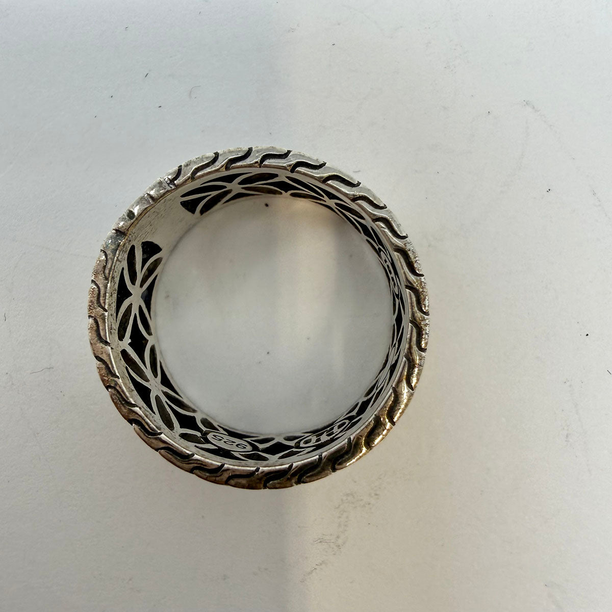 John Hardy Sterling Silver and 18K Gold Band