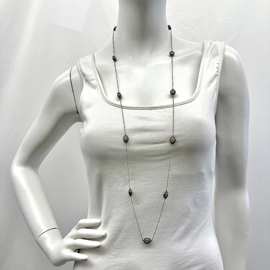 Gurhan 22K Gold and Anodized Silver Necklace with 88 Diamond