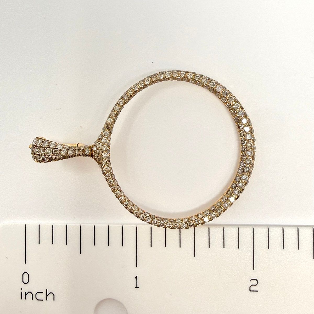 Stenzhorn 18K Rose Gold Hoop Earrings with 440 Full Cut Diamonds