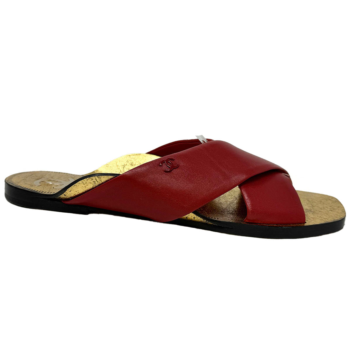 Chanel Lambskin Crossover Mules