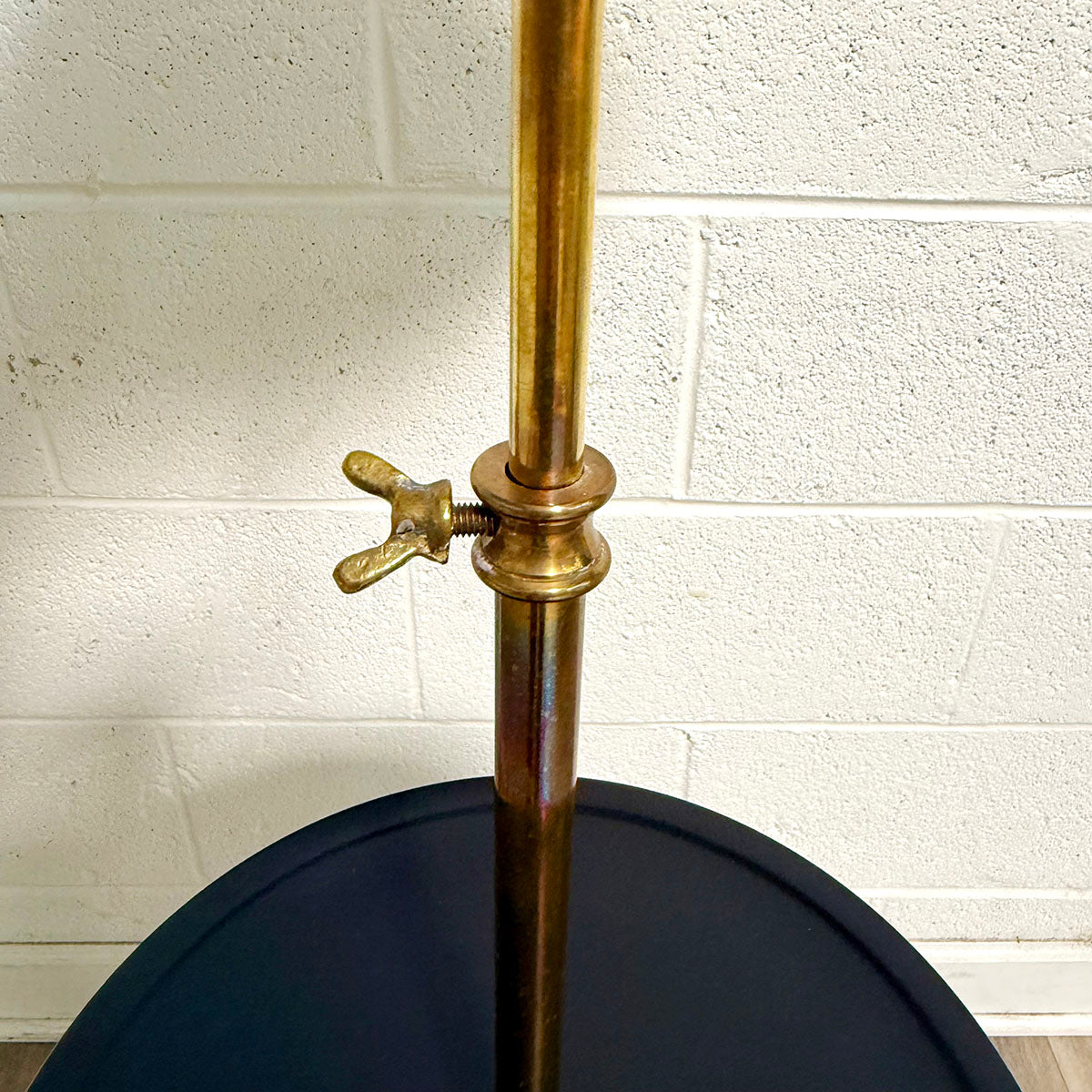 Brass Floor Lamp with Tray & Tripod Feet