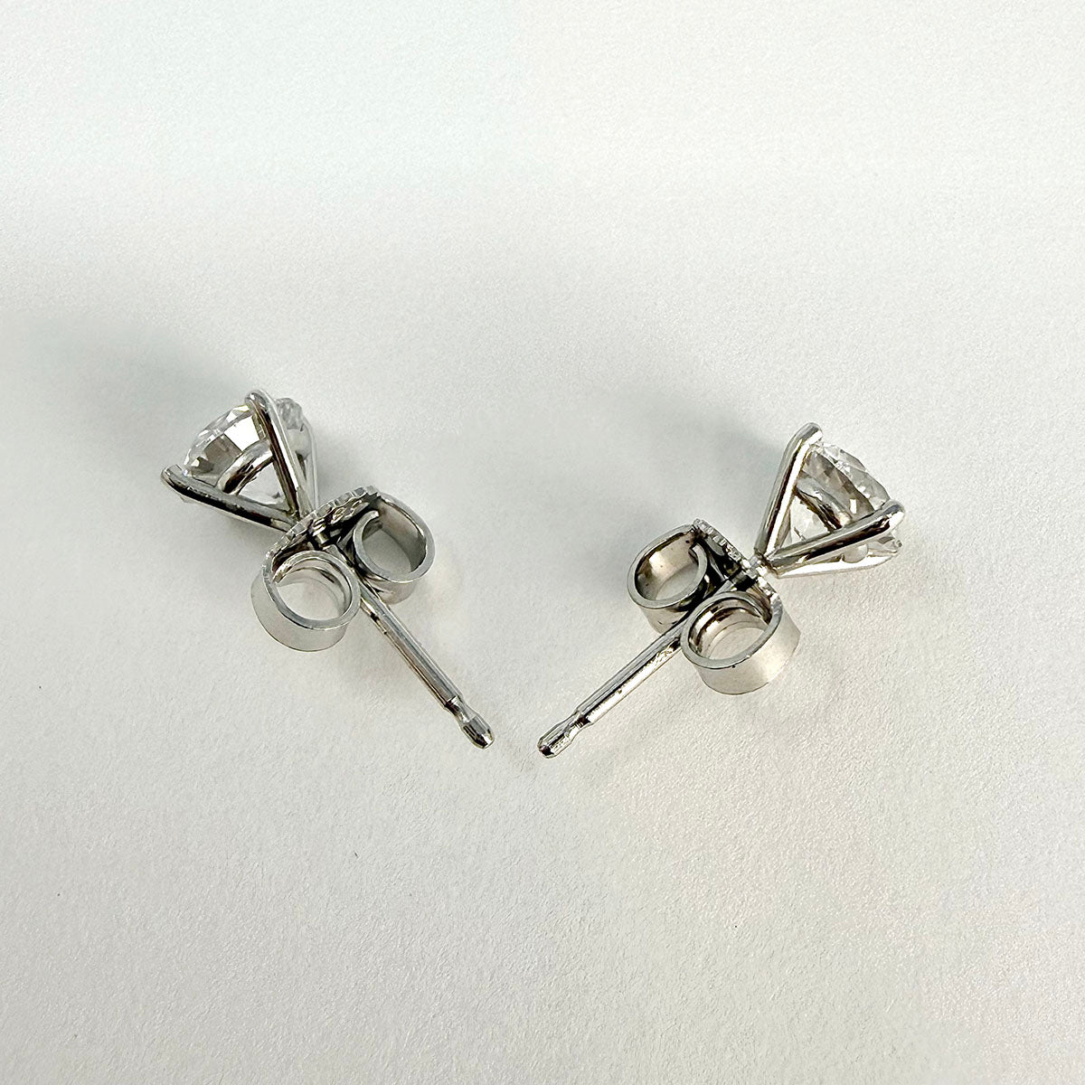 14K White Lab Grown Diamond Stud Earrings
