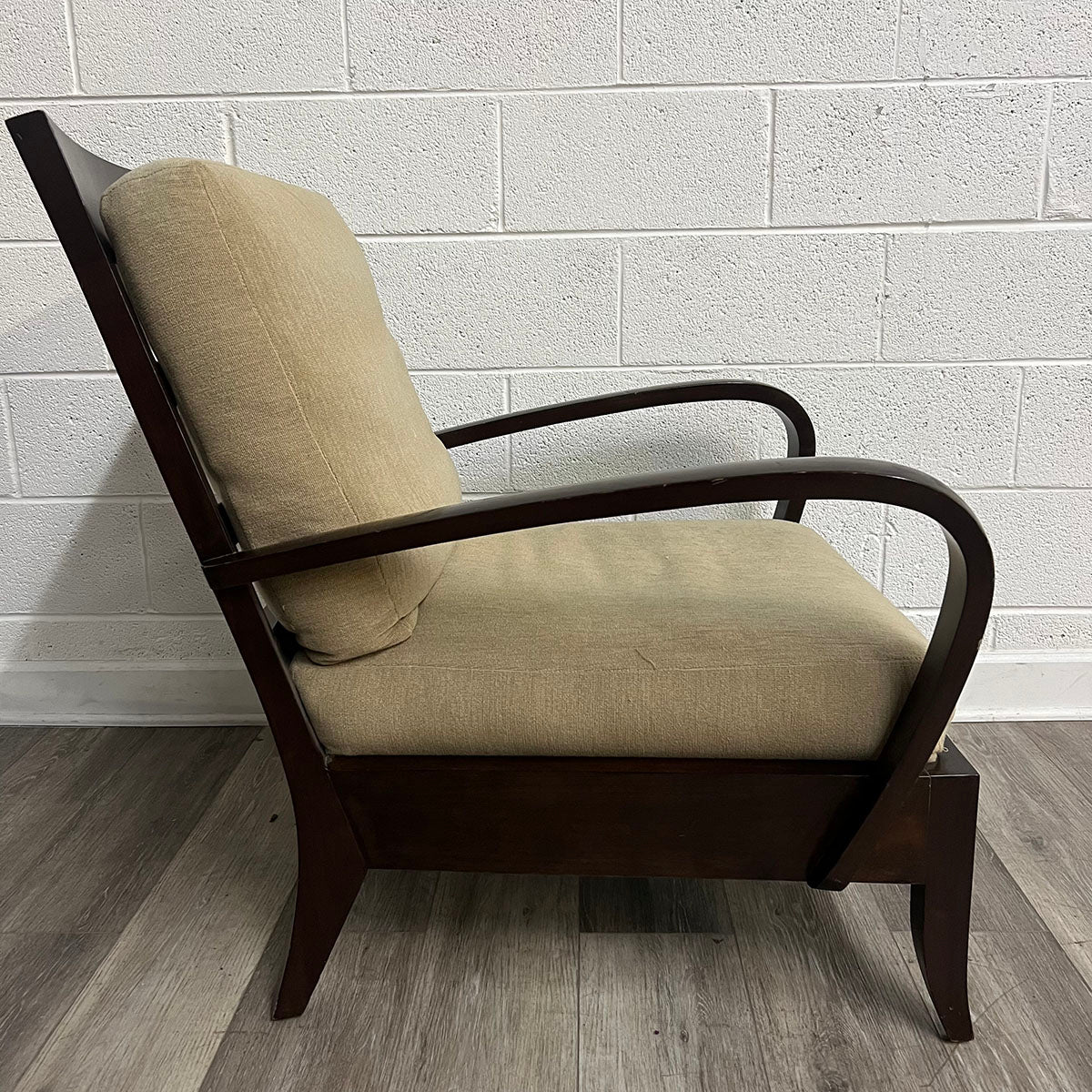 Mahogany Arm Chair & Ottoman
