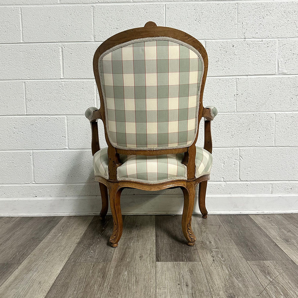 Green plaid Upholstered Chair