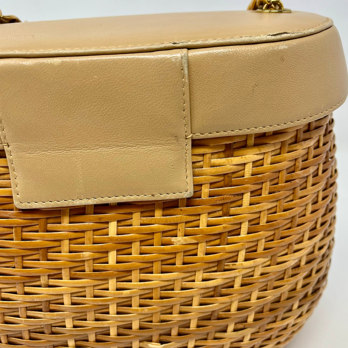 Chanel Rattan Wicker Shoulder Bag
