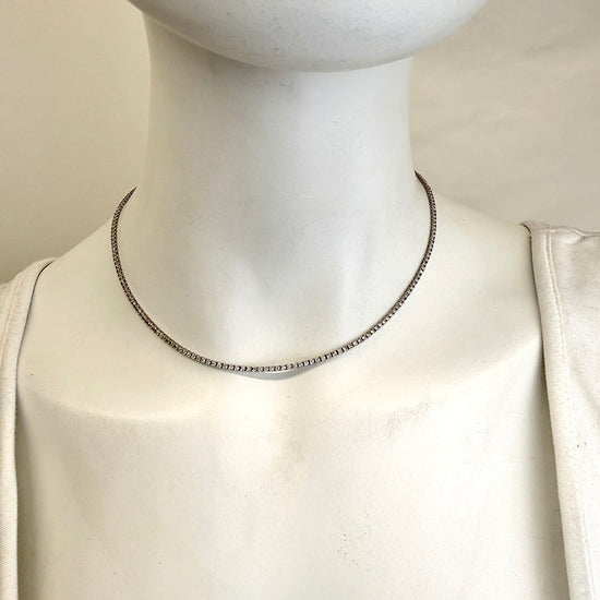 14K White Gold Diamond  Tennis Necklace