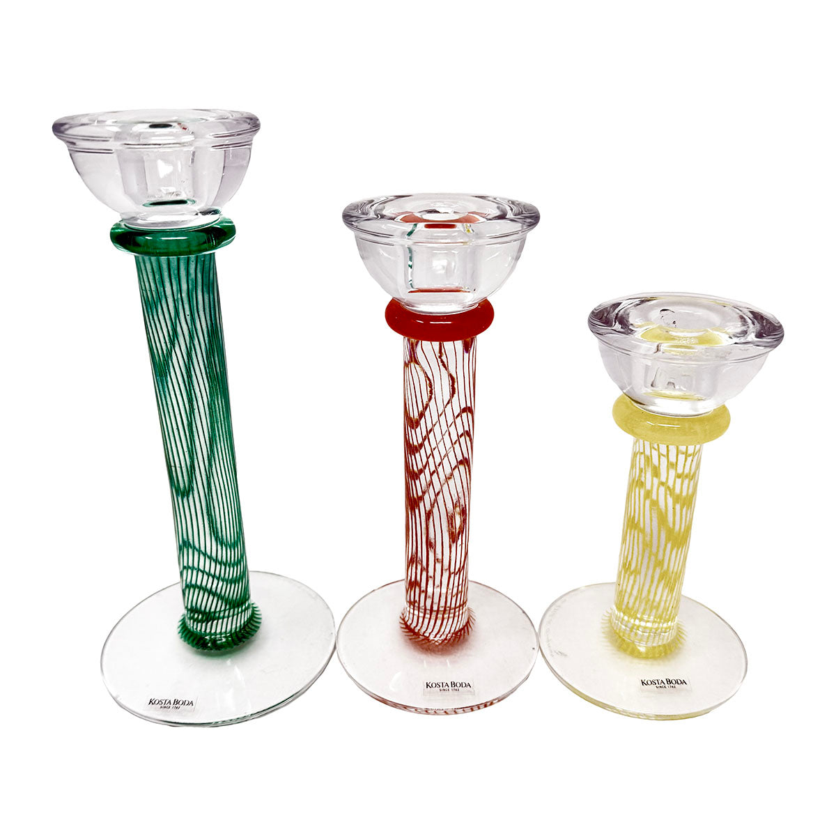 Set of 3 Filipa Candlesticks Signed Engman