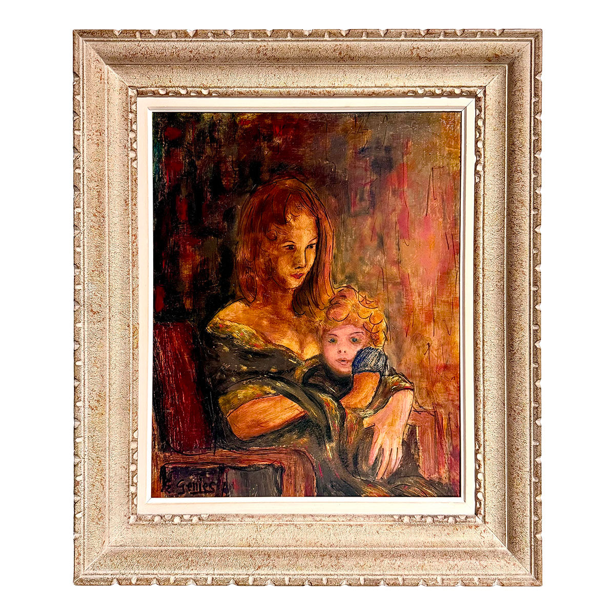 "Mother and Child" Signed