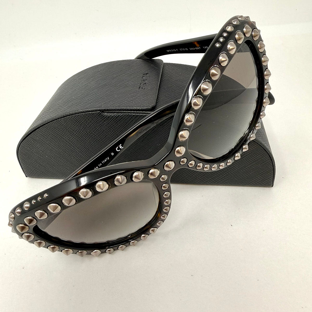 Prada Cat Eye Gradient Studded Sunglasses