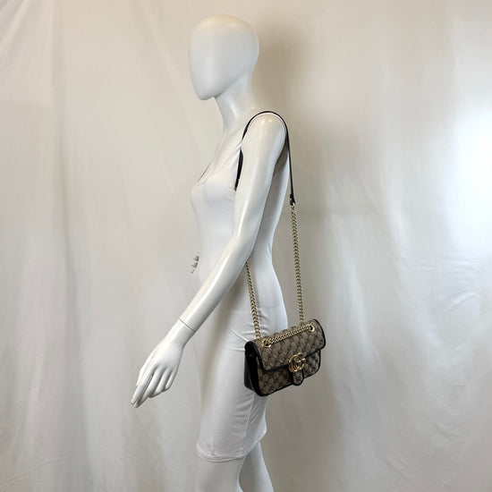 Gucci Monogram Matelasse Diagonal Marmont Shoulder Bag