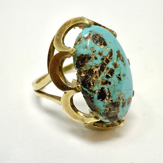 14K Gold Ring with Turquoise