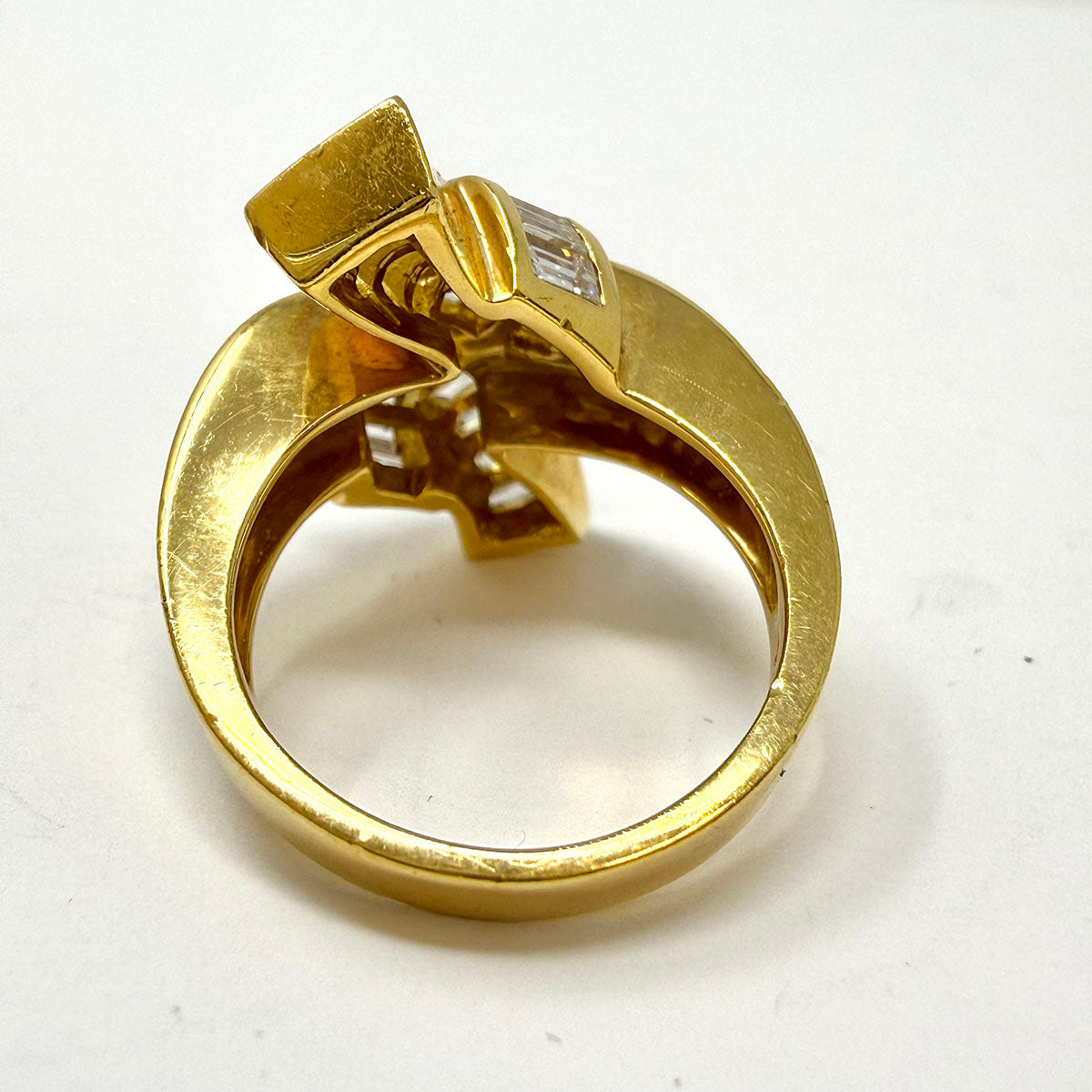 Charles Krypell 18K Gold Ring with Ruby  and Diamond