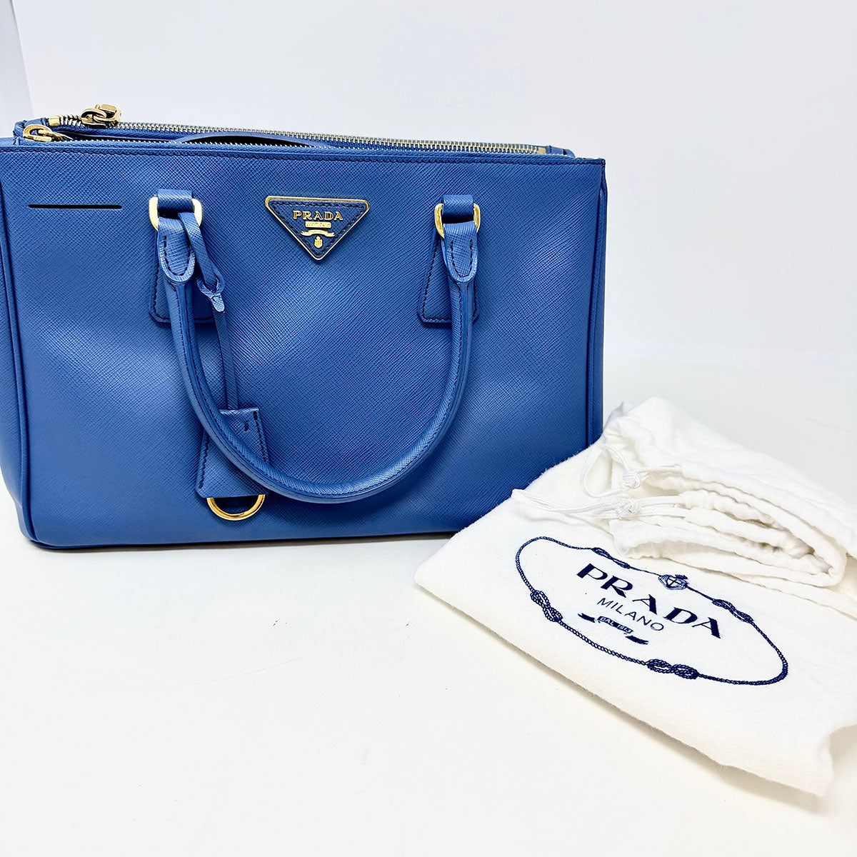 Prada Two Way Saffiano Handle Bag