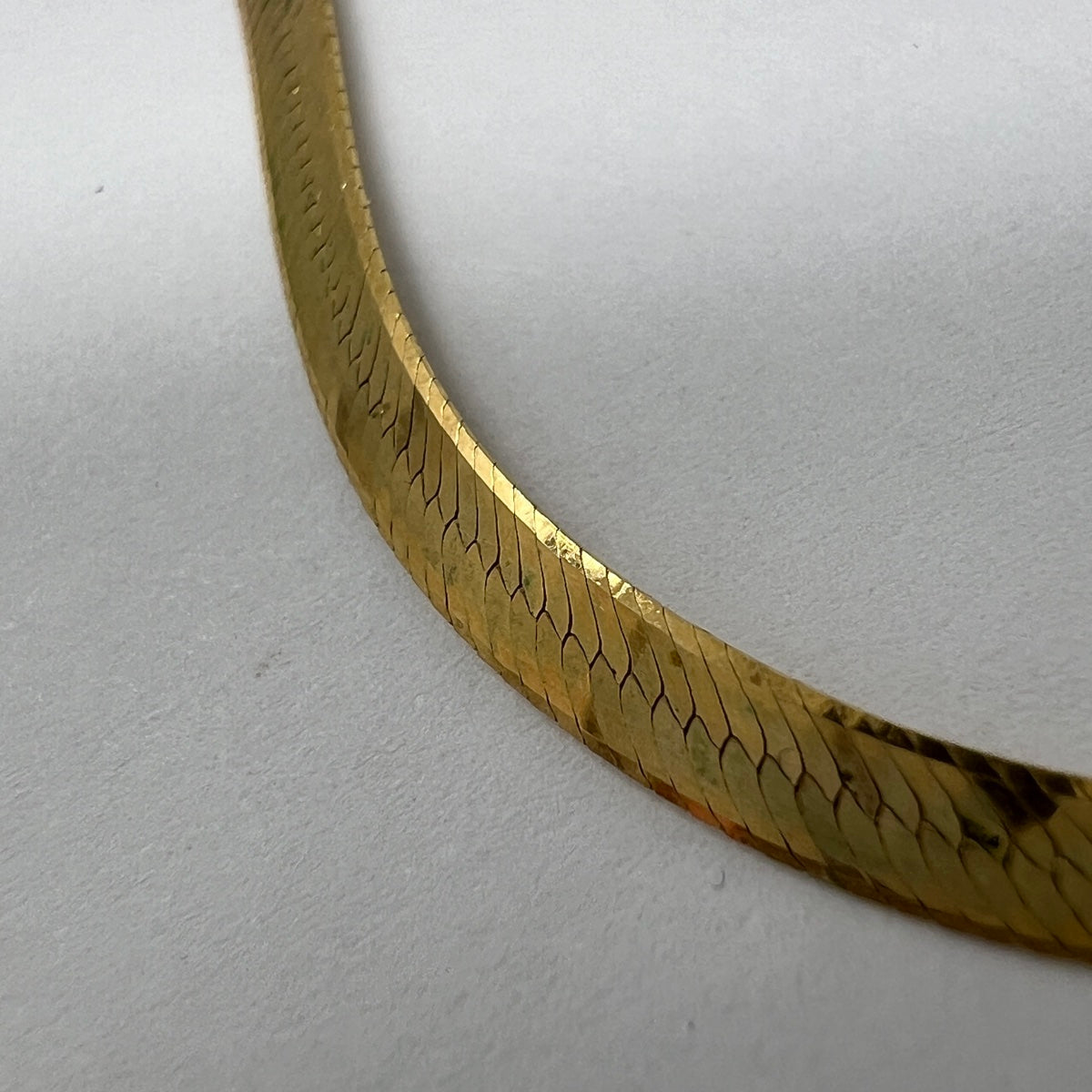 14K Gold Herringbone 16" Necklace