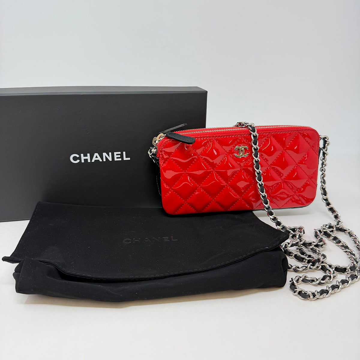 Chanel Bi-color Double Zip Wallet on Chain
