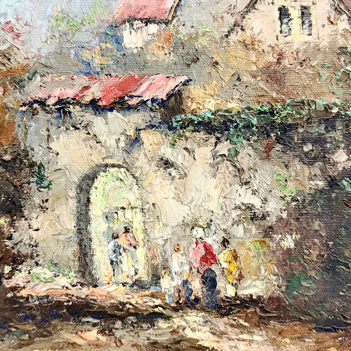 Oil Painting on Canvas Landscape "Im Spessart" Framed
