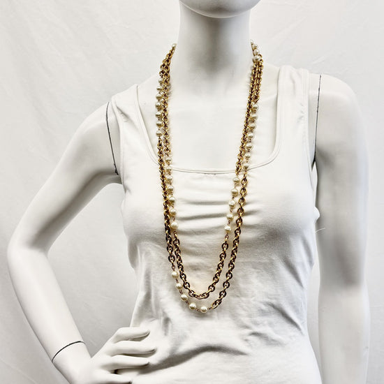 Chanel Double Stranded Faux Pearl  Necklace