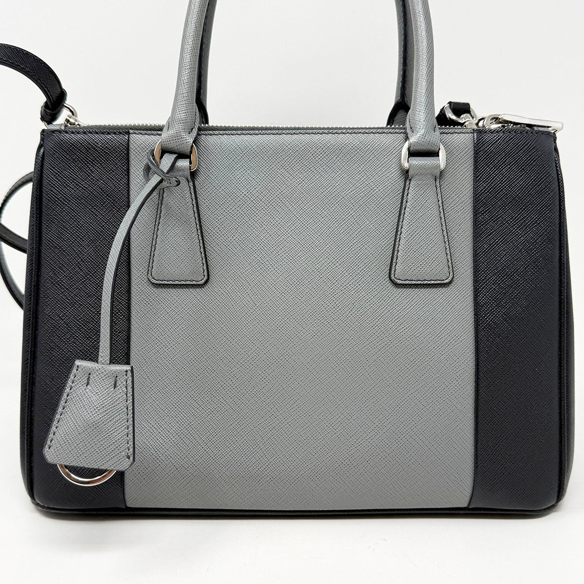 Prada Bicolor Double Zip Galleria Tote