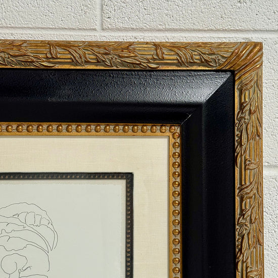 "Girl under Palm Leaves" Signed and Dated '02