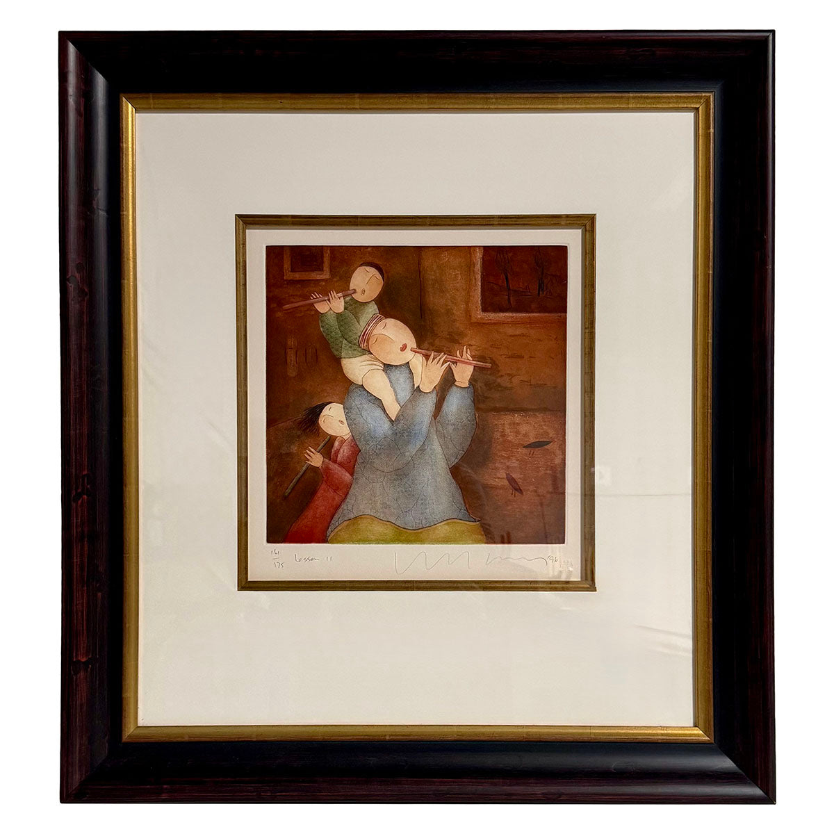 "Lesson II" Etching Aquatint 161/175 Signed