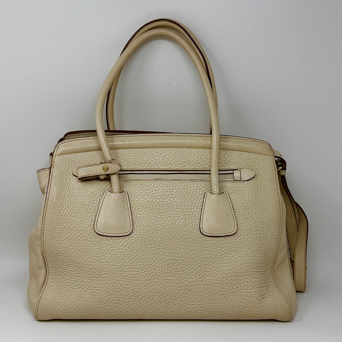 Prada Vitello Daino Pebbled Leather Frame Satchel