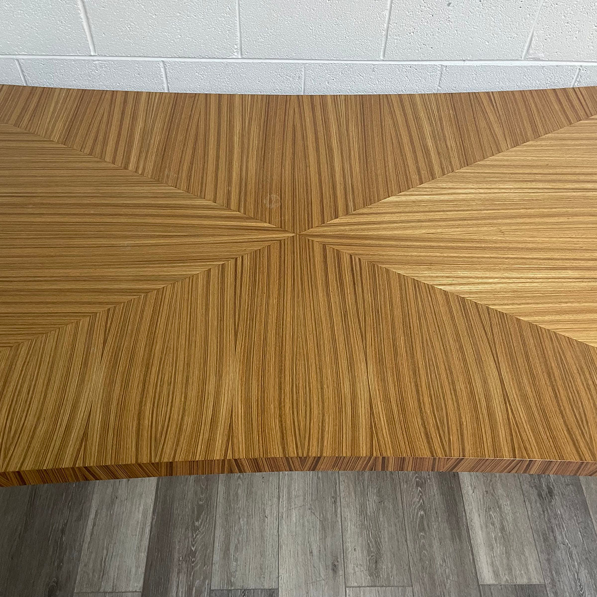 Wood Dining Table With Bookmatched Pattern