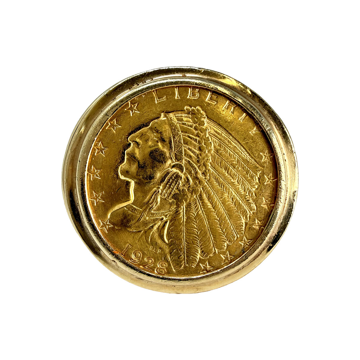 14K Gold $2.5 Coin Ring