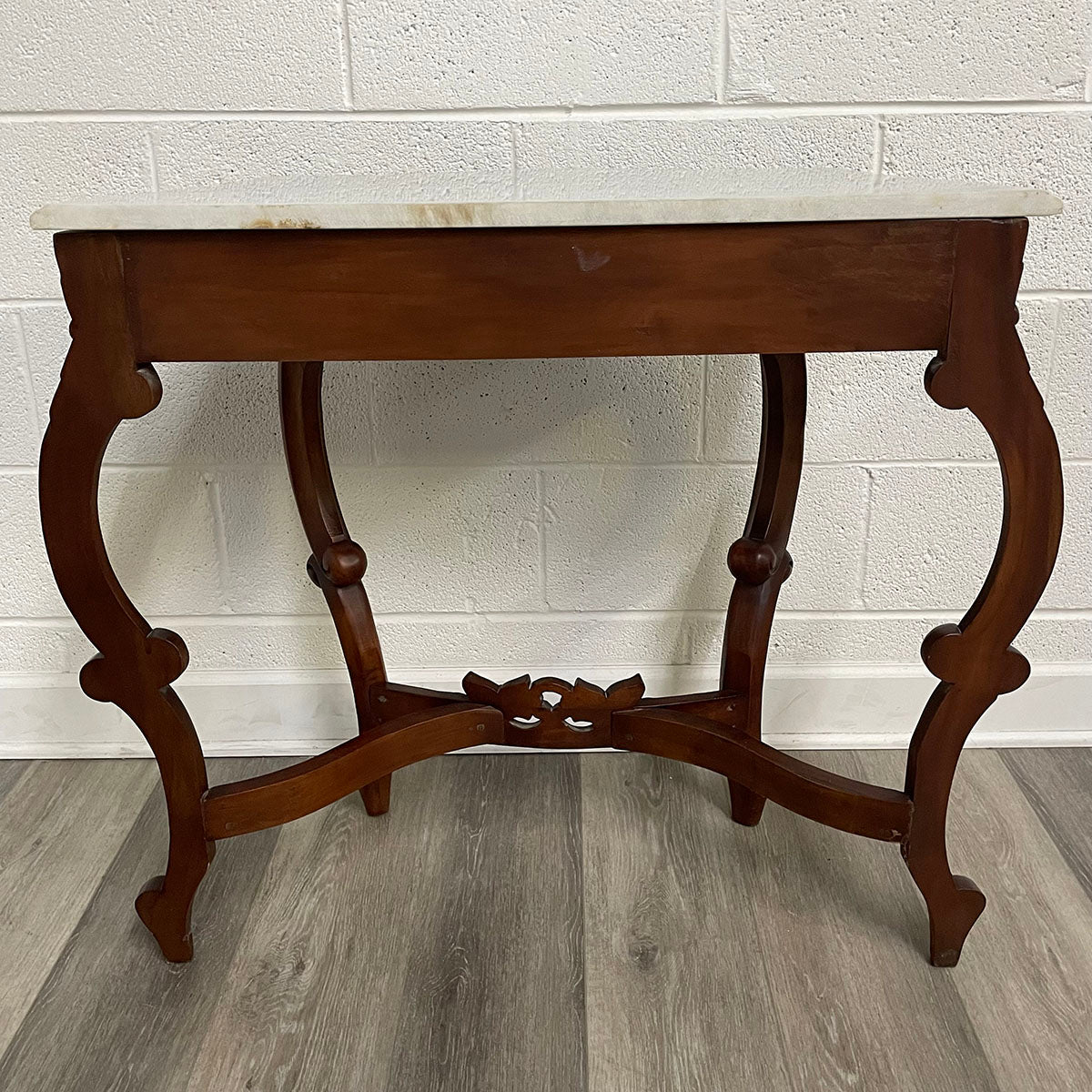 White Marble Top Console