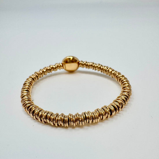 Damaso Martinez 18K Rose Ball Bracelet with 18 Diamond Station