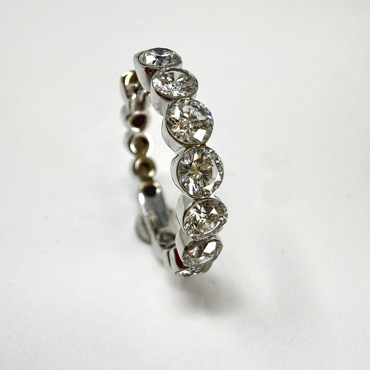 14K White Gold Lab Grown Diamond Hoop Earrings
