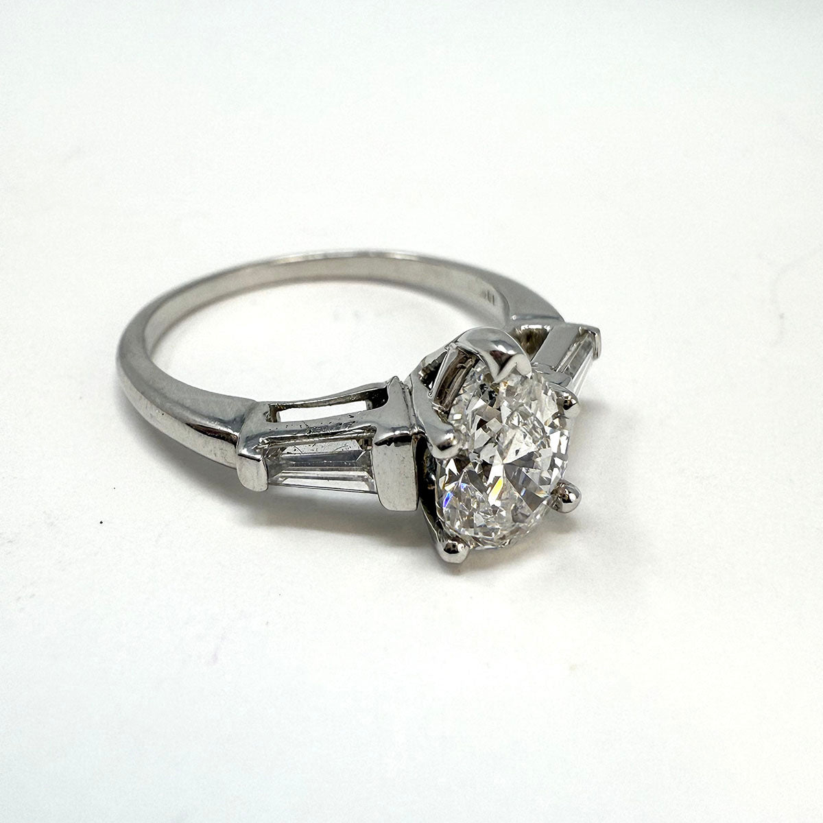 Platinum Ring with 1.06ct Pear Shaped Diamond