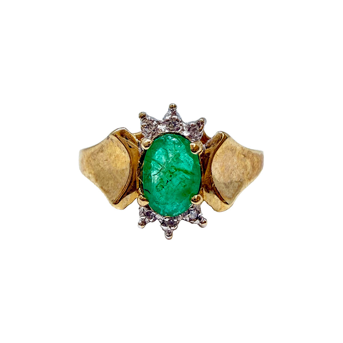 Emerald  and Diamond Ring