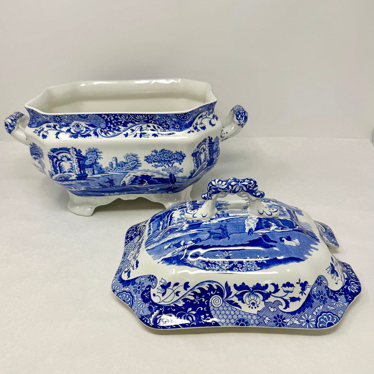 Transferware Tureen with Lid