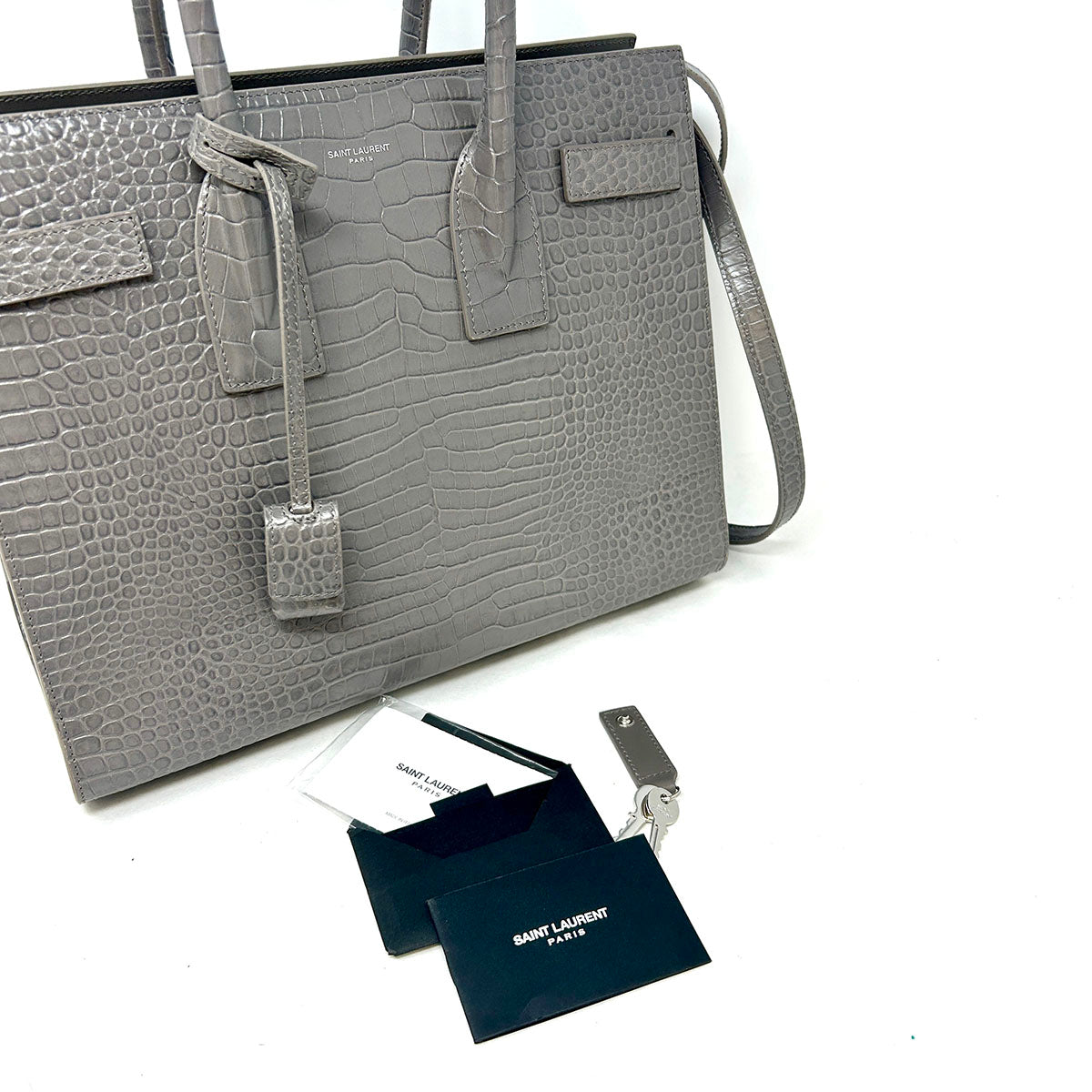 Saint Laurent Leather Sac De Jour Handle Bag